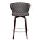 Armen Living Mynette 26" Swivel Brown Faux Leather Bar Stool LCMTBAWABR26 - alternate 4